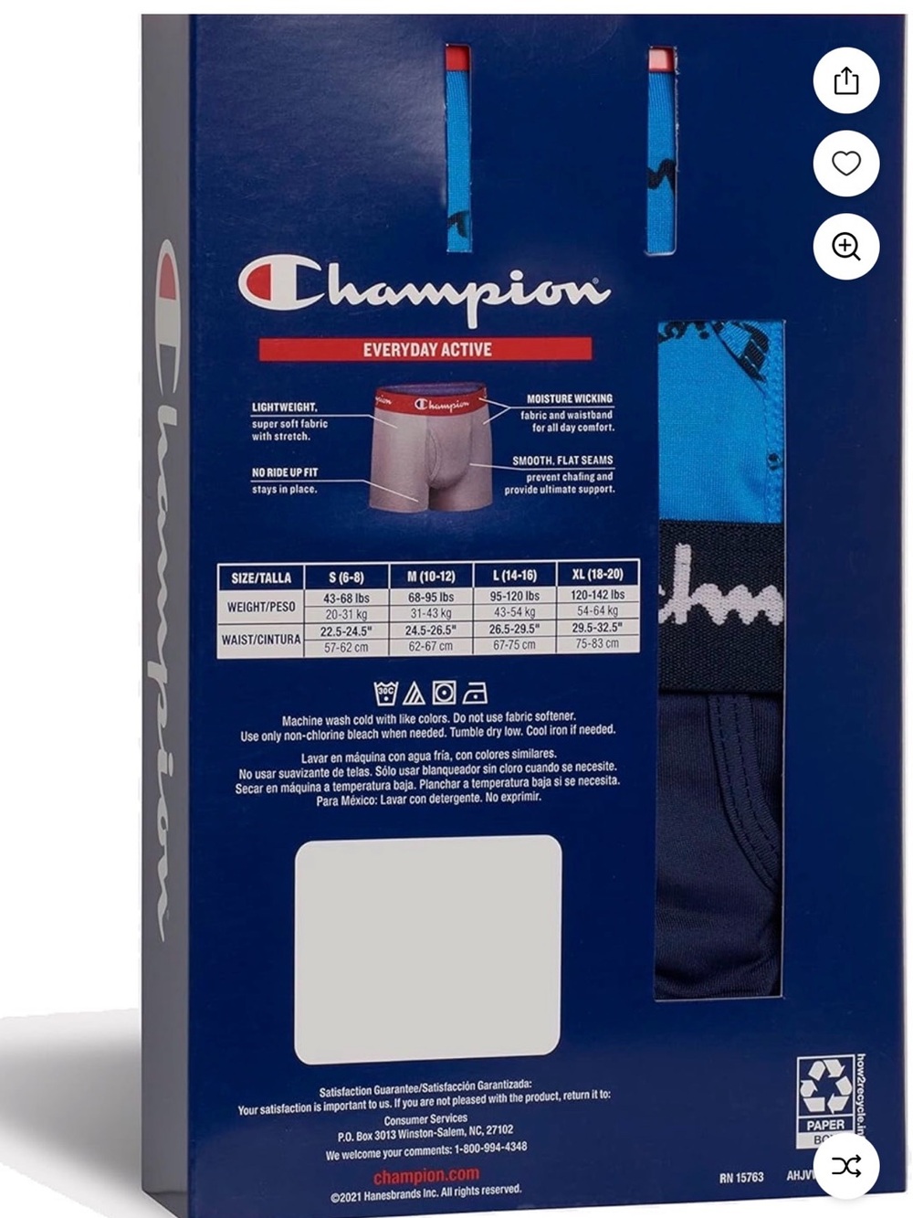 Champion performance boxer briefs XL- 8 pairs! - Picture 2 of 2